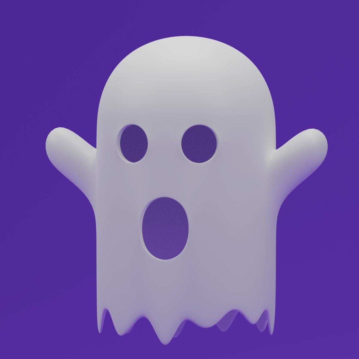 Cartoon Ghost 3D model_7
