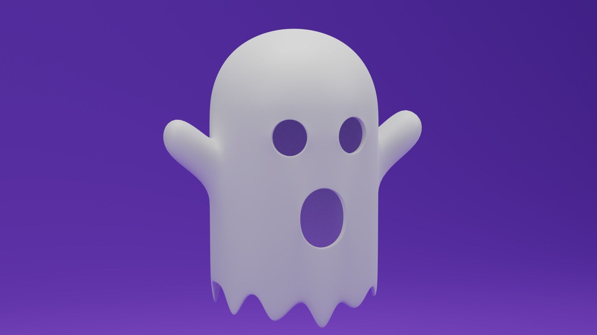 Cartoon Ghost 3D model_5