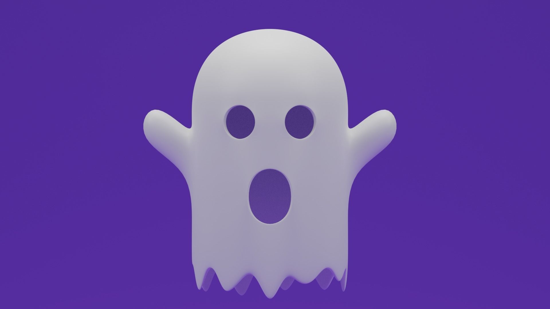 Cartoon Ghost 3D model_1