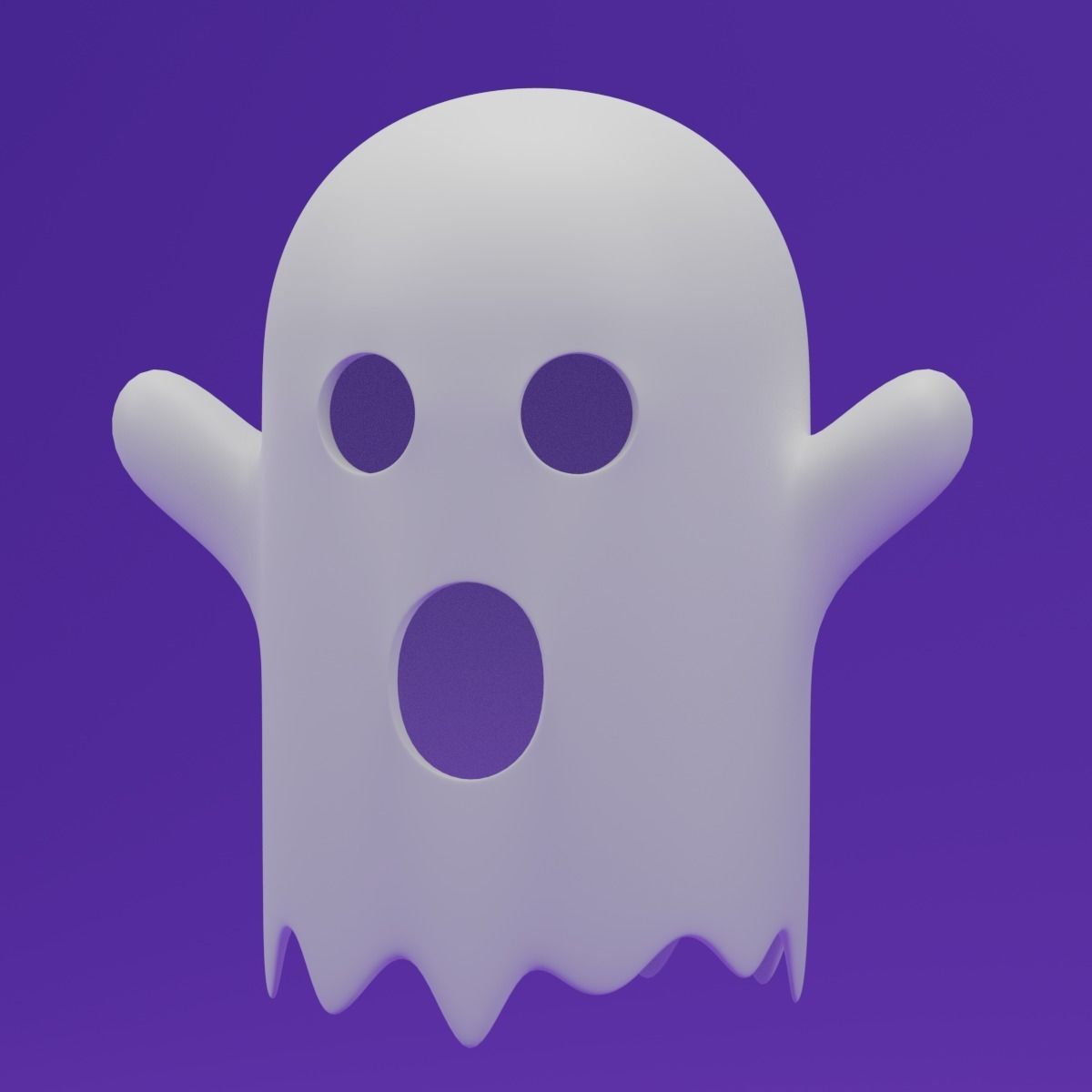 Cartoon Ghost 3D model_6