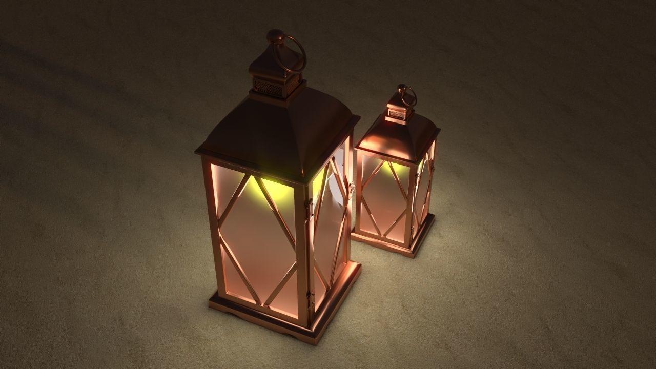 Traditional Arabic Lanterns 3D model_2