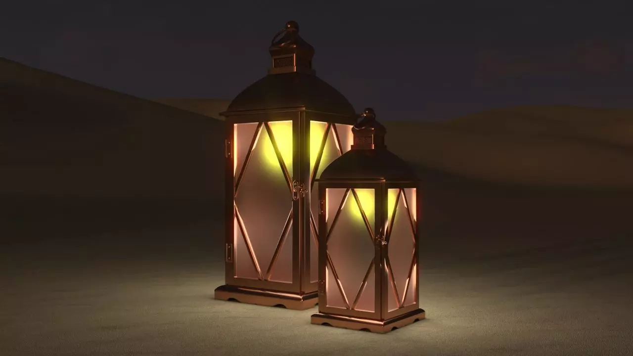 Traditional Arabic Lanterns 3D model_0