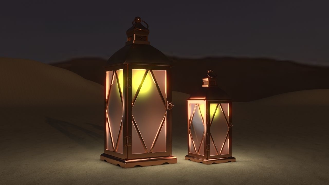 Traditional Arabic Lanterns 3D model_1