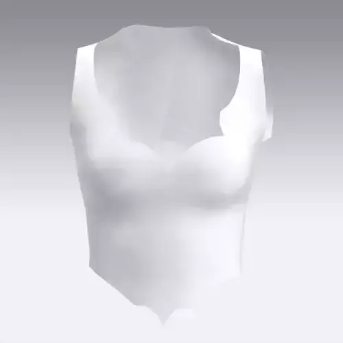 BLOUSE WHITE SCALLOP LOOK