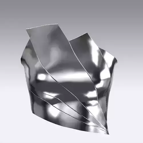 METALIC LOOK BLOUSE CORSET MODERN