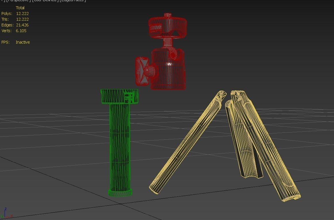 Tripod M18 P2 Low-poly 3D model_12