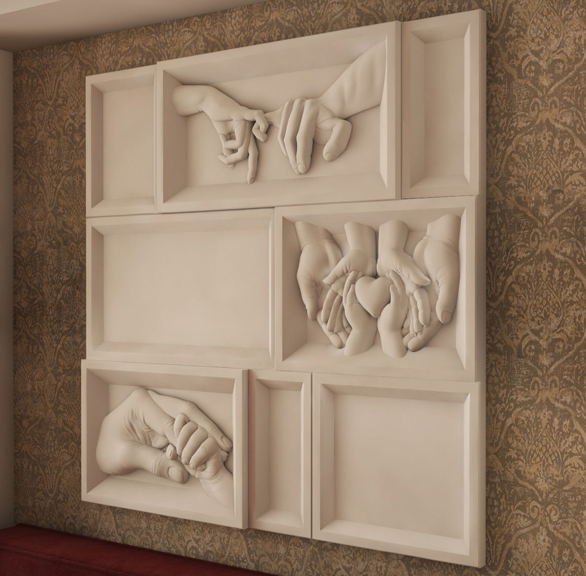 Hands panel 3D print model 3D print model_1