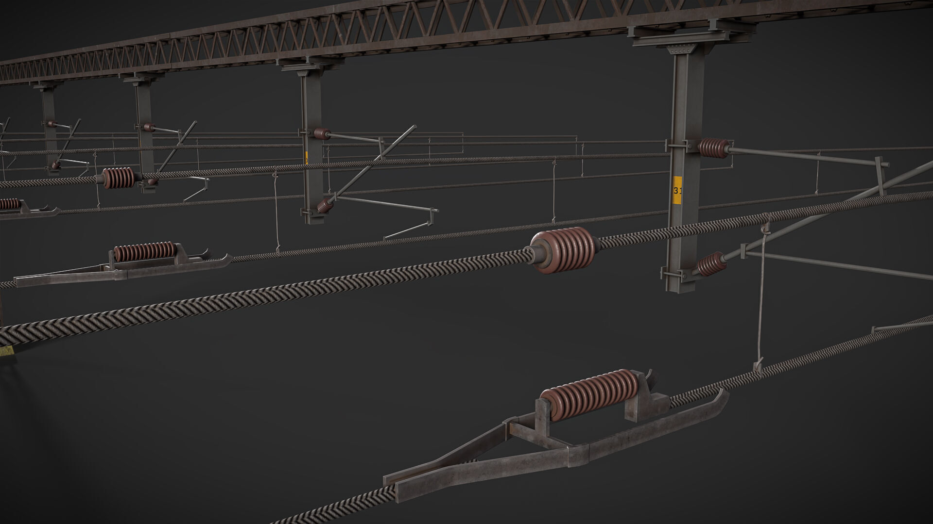 Indian Railway Props Pack  Low-poly 3D model_4