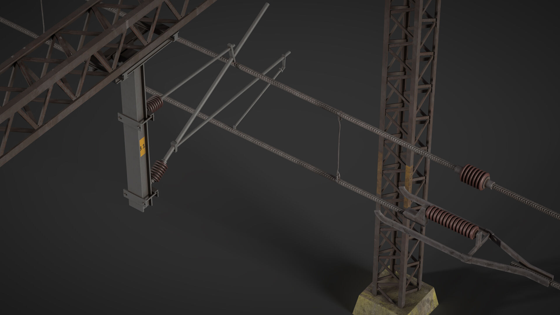 Indian Railway Props Pack  Low-poly 3D model_5