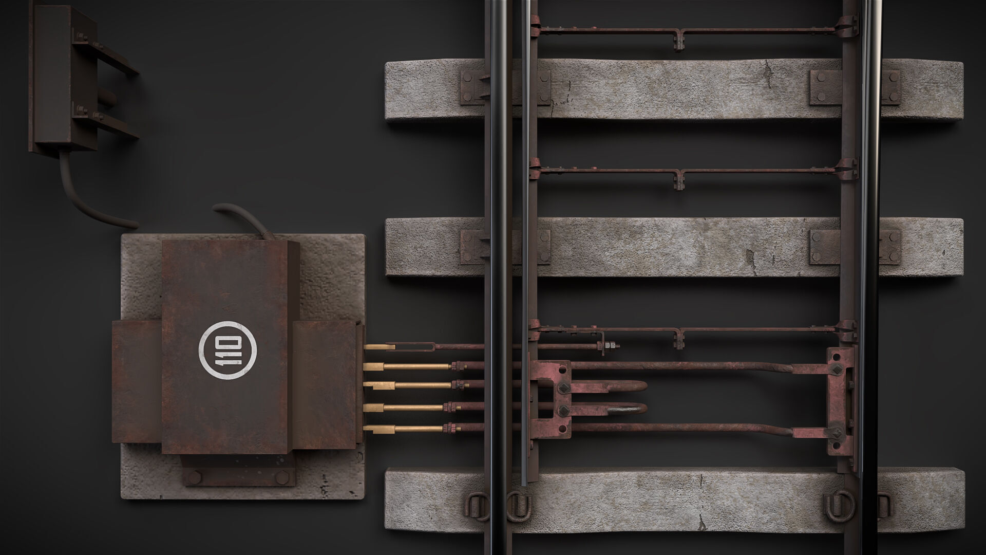 Indian Railway Props Pack  Low-poly 3D model_11