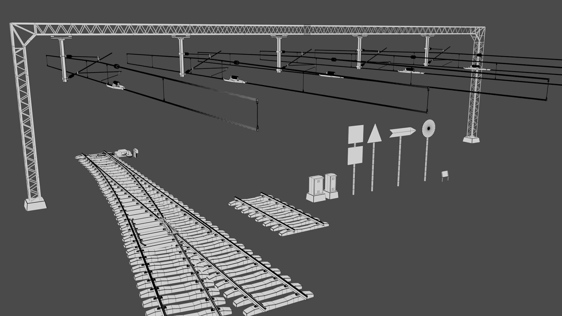 Indian Railway Props Pack  Low-poly 3D model_13