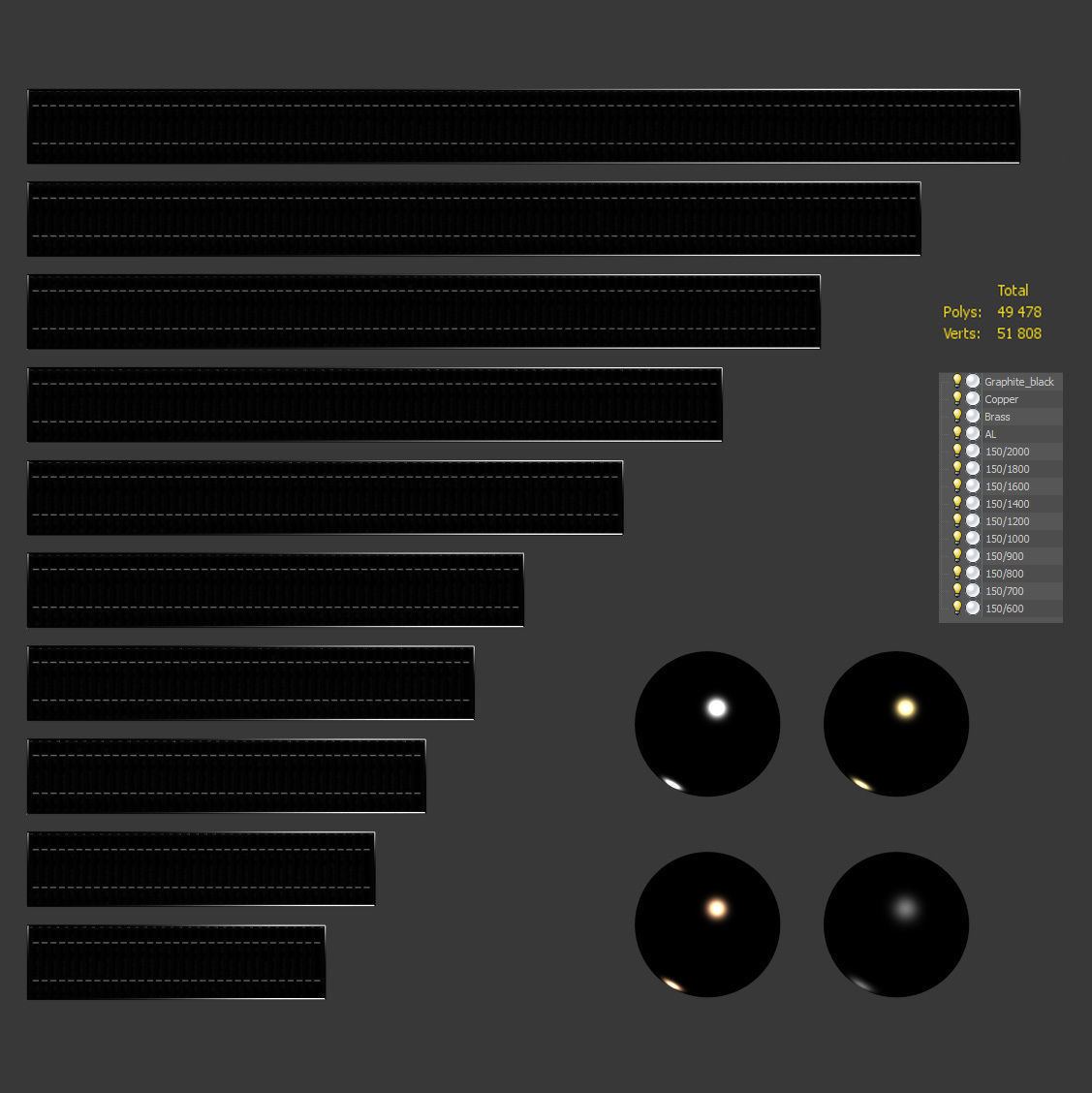 A set of water - floor convectors 3D model_3