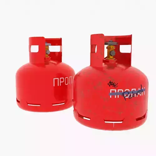 Gas cylinder with propane or fuel