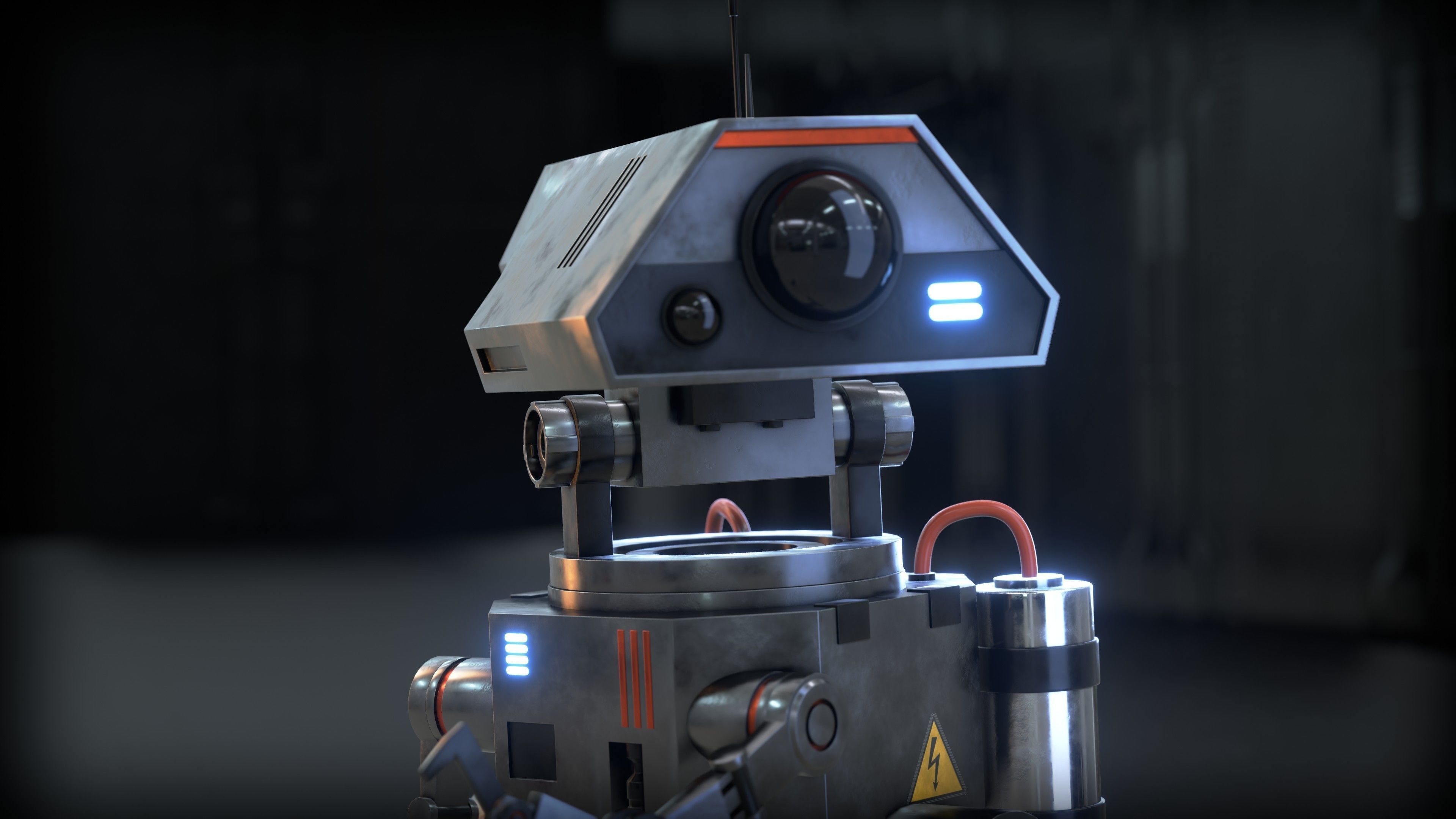 Sci-Fi Worker Robot 3D model_3