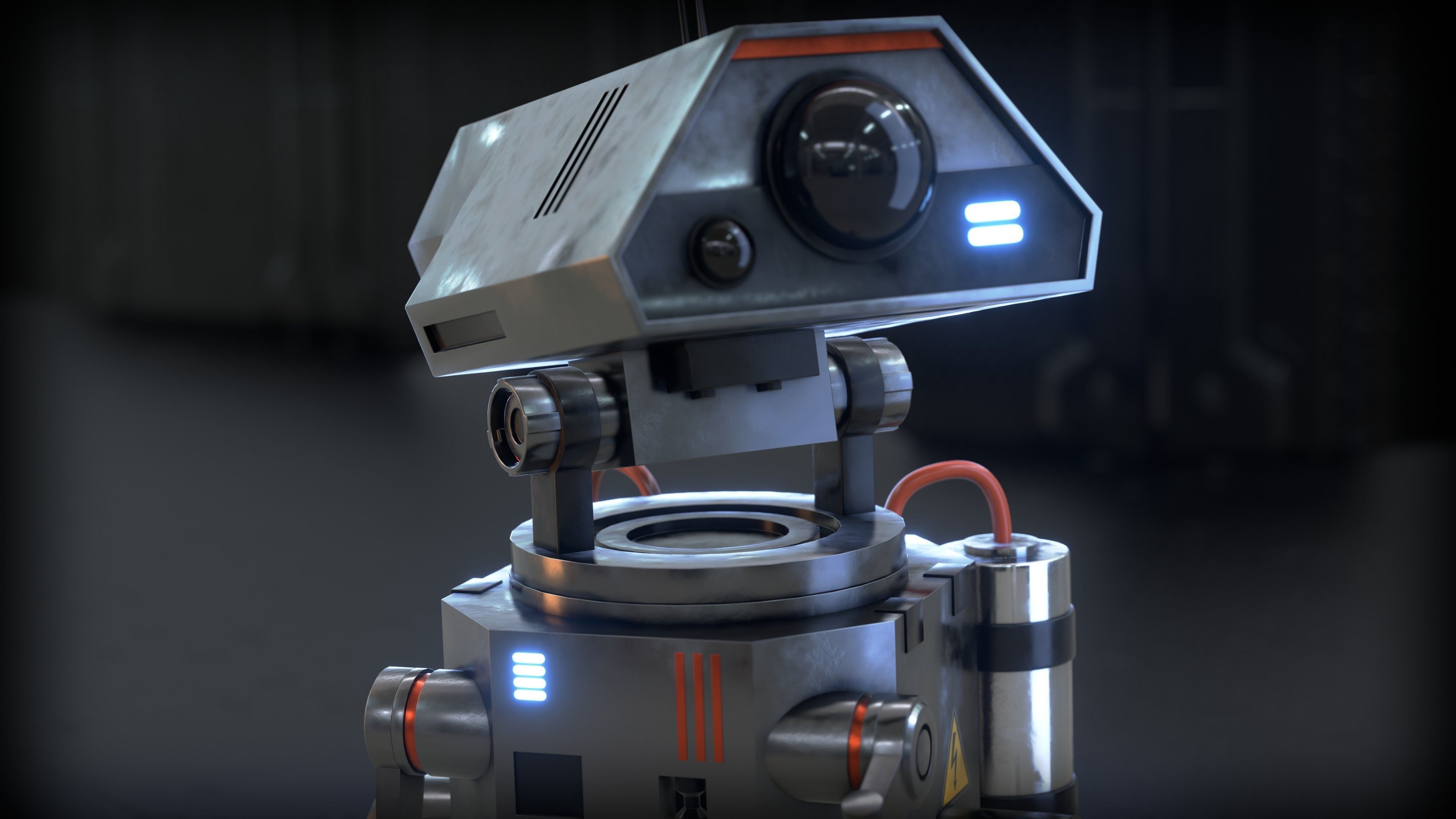 Sci-Fi Worker Robot 3D model_4