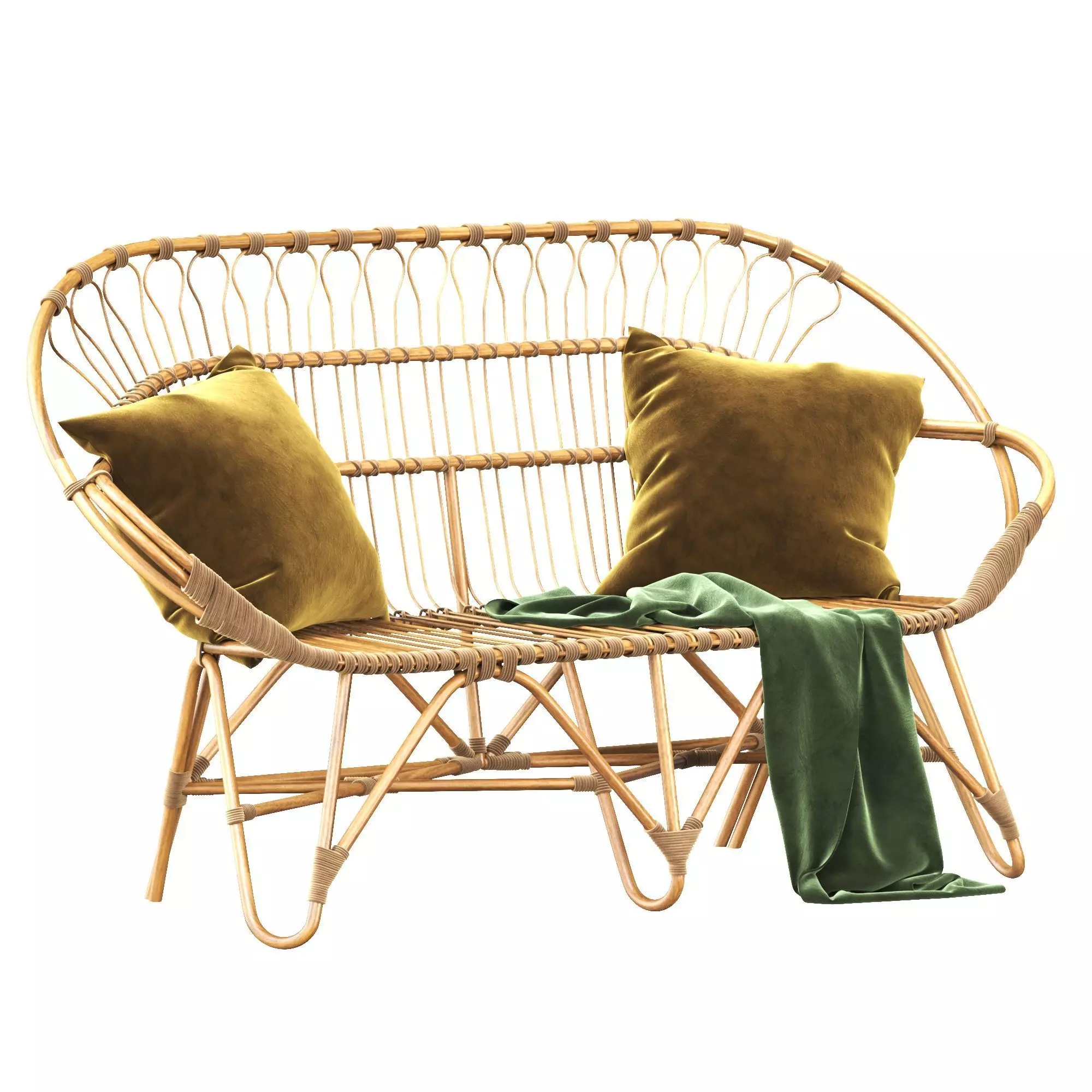 adairs wicker chair 3D model