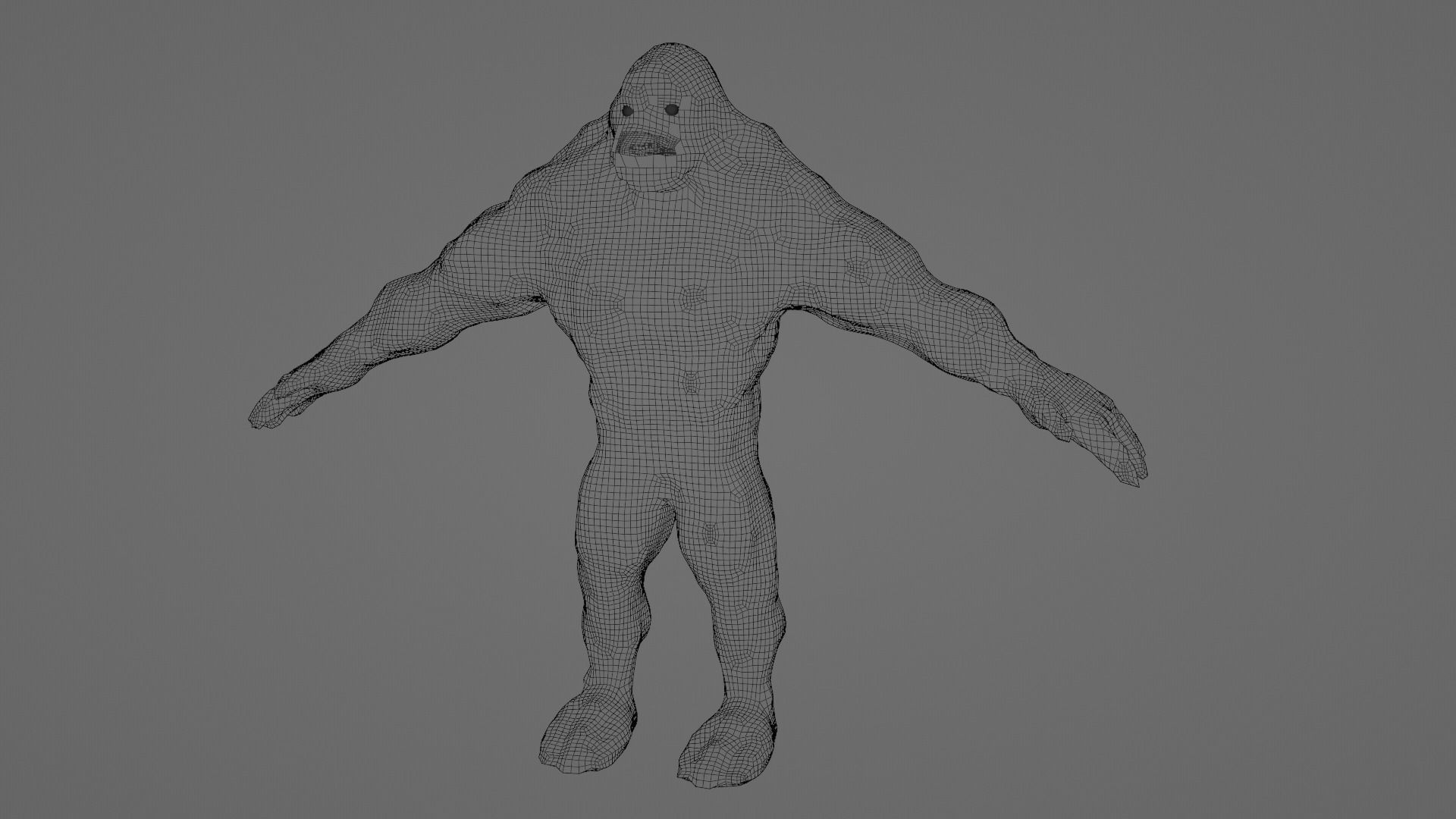 Hellbound Monster  Low-poly 3D model_6