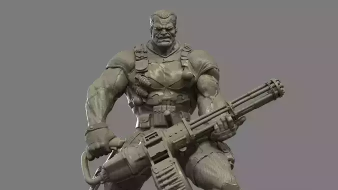 Punisher statue of man 3D print model