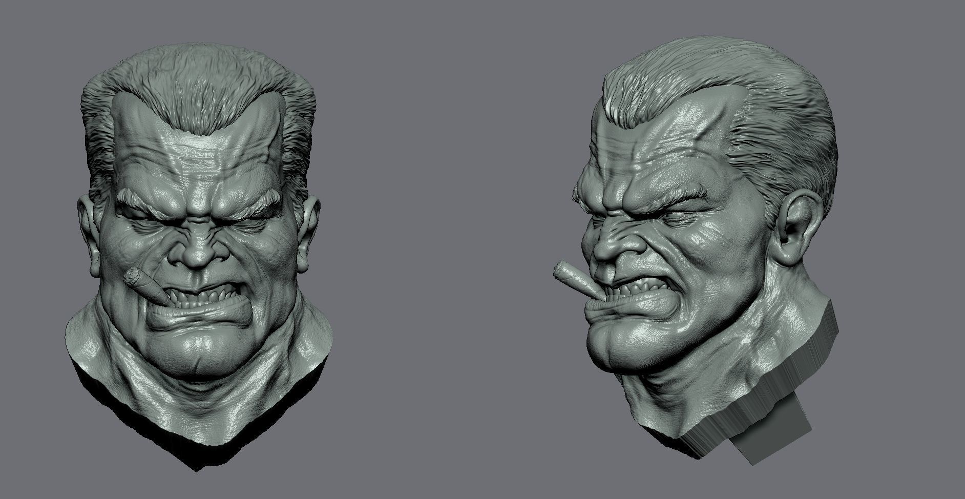 Punisher statue of man 3D print model_8