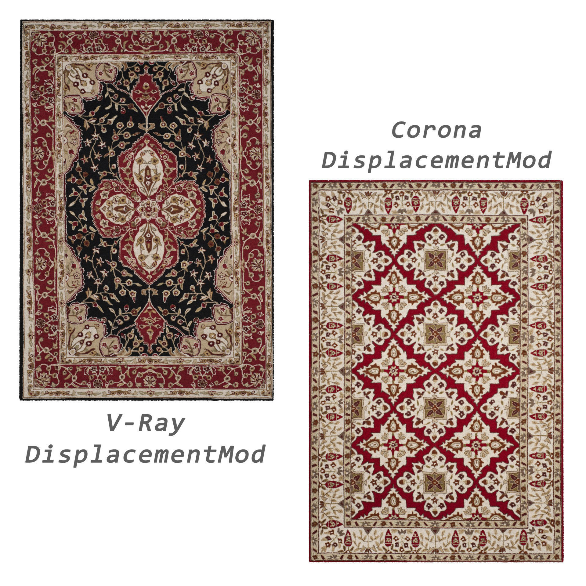 4 in 1 Rug Collection No 32 Low-poly 3D model_11