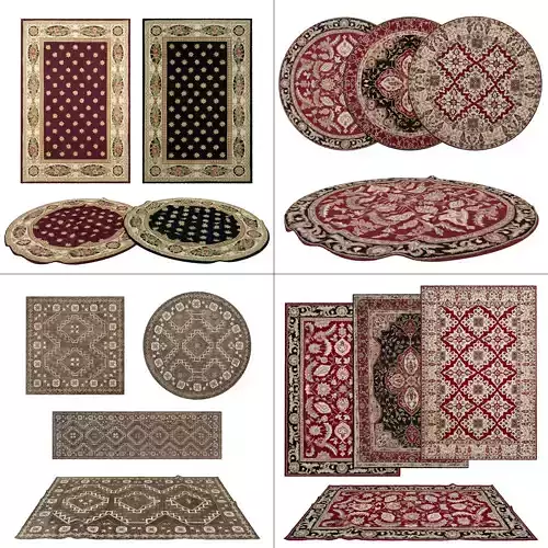 4 in 1 Rug Collection No 32 Low-poly 3D model