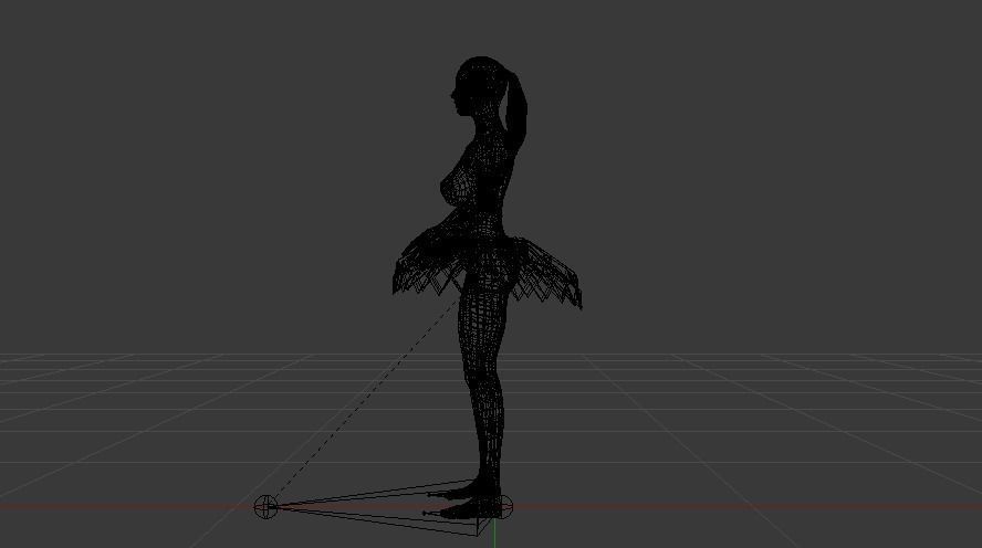 Ballerina 02 Low-poly 3D model_19