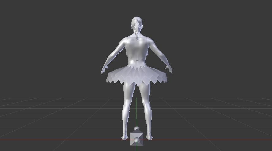 Ballerina 02 Low-poly 3D model_14