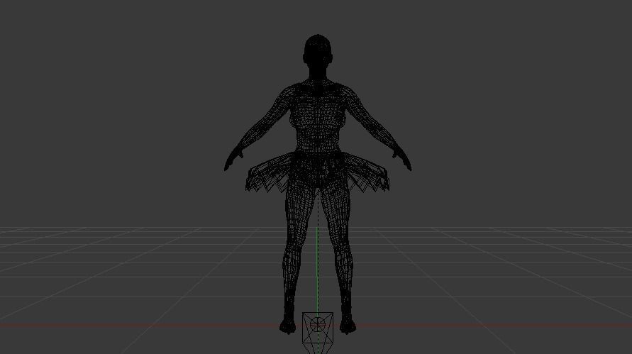 Ballerina 02 Low-poly 3D model_16