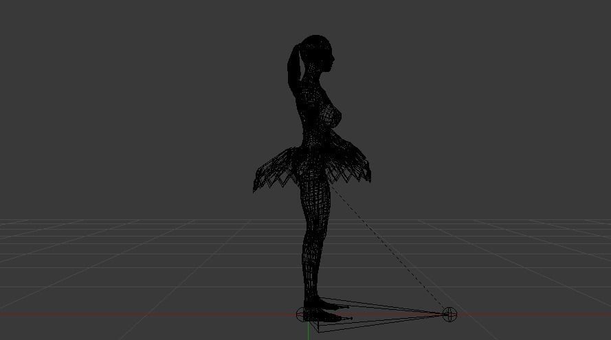 Ballerina 02 Low-poly 3D model_17