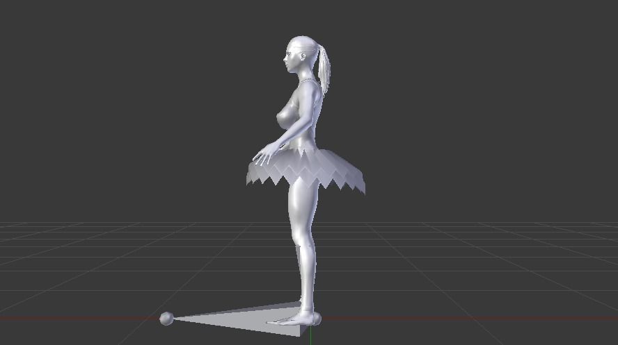 Ballerina 02 Low-poly 3D model_15