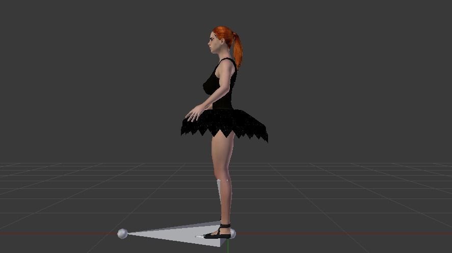 Ballerina 02 Low-poly 3D model_11
