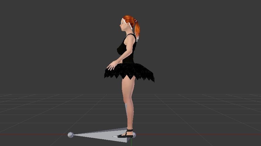 Ballerina 02 Low-poly 3D model_7