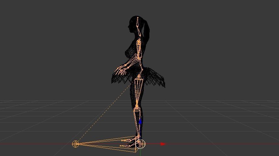 Ballerina 02 Low-poly 3D model_23