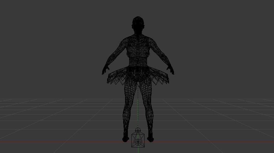 Ballerina 02 Low-poly 3D model_18