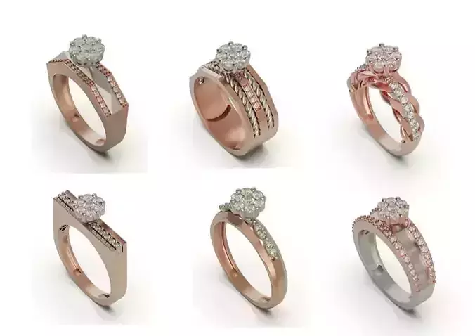 Collection of solitaire rings 2