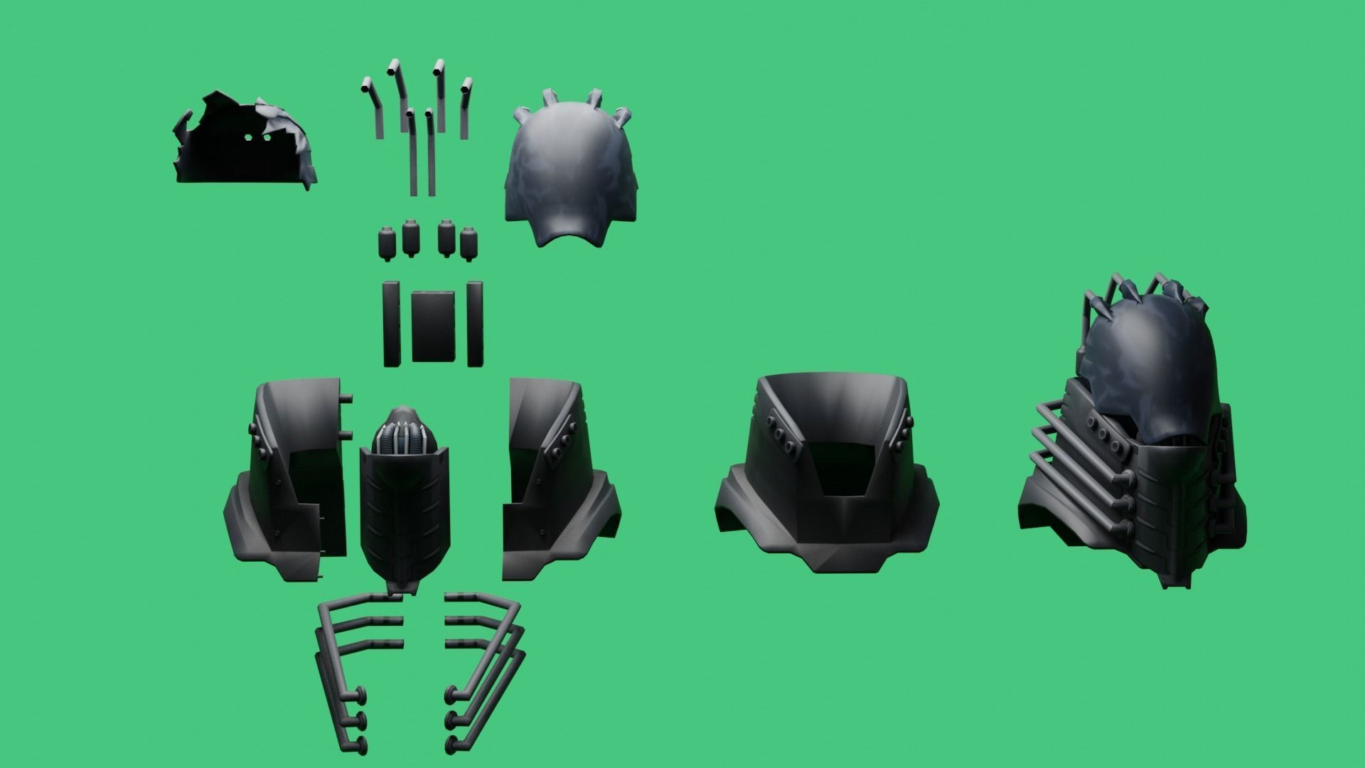 Helmet All For One 3D print model_1
