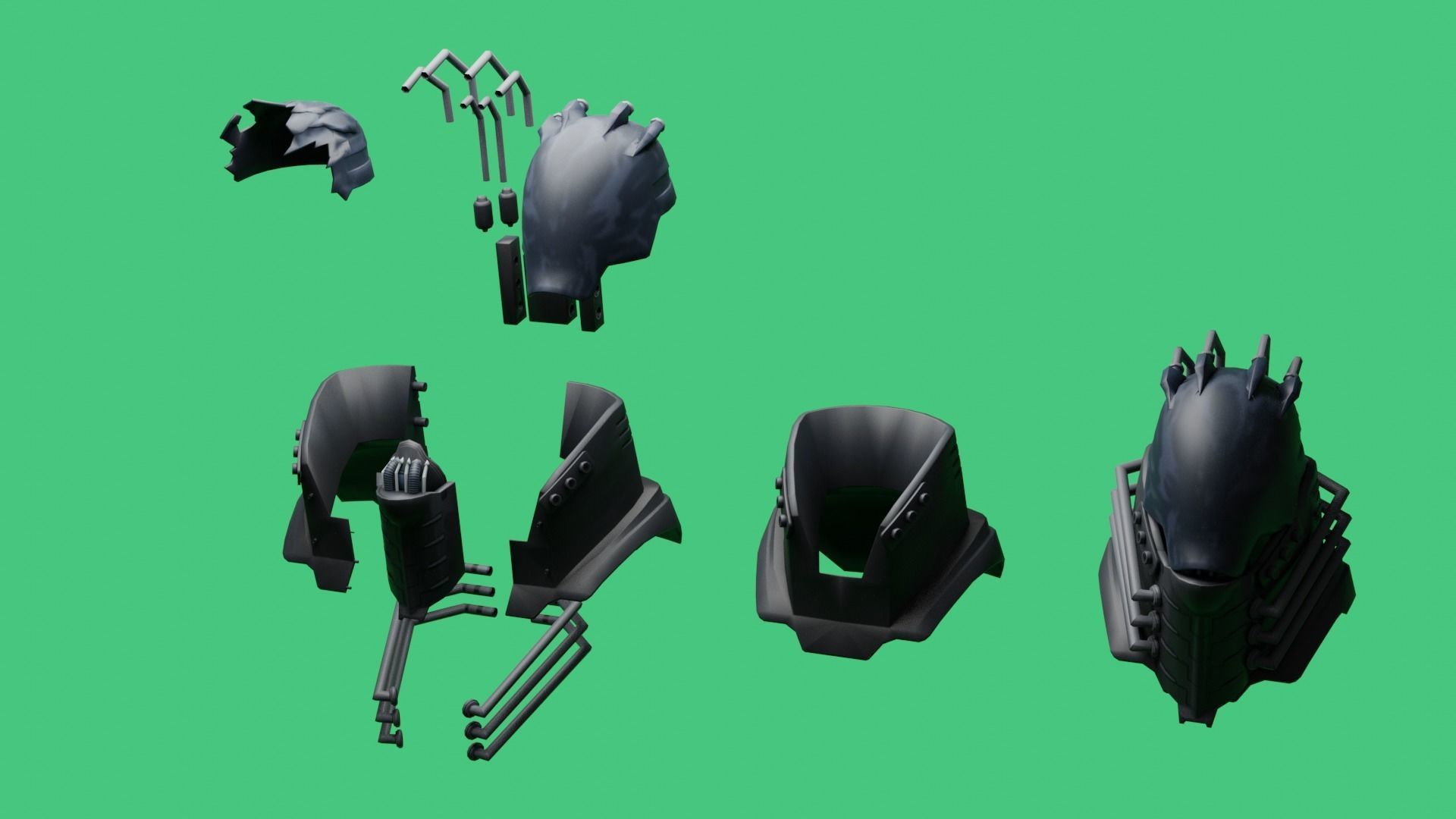 Helmet All For One 3D print model_3