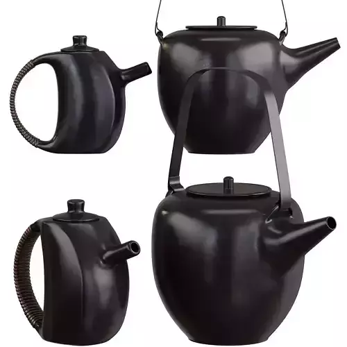 Teapot Set 2 with 3 materials