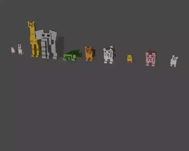 Animals group of minecraft