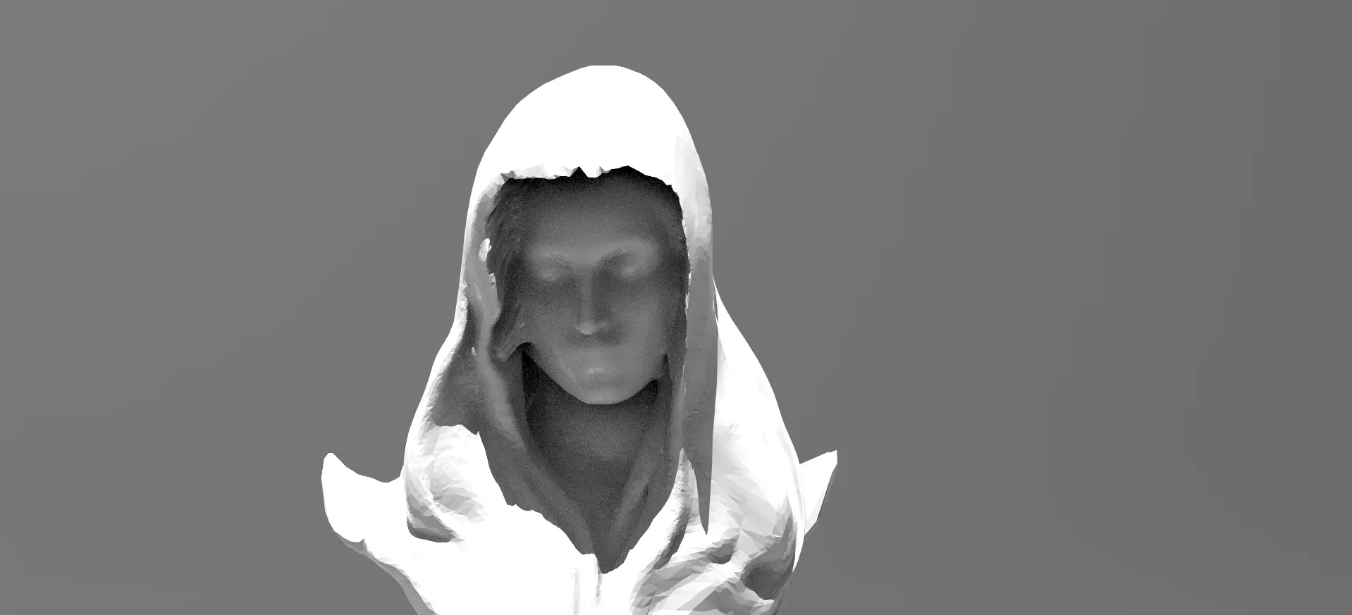 Angel head bust 3D 3D model_0