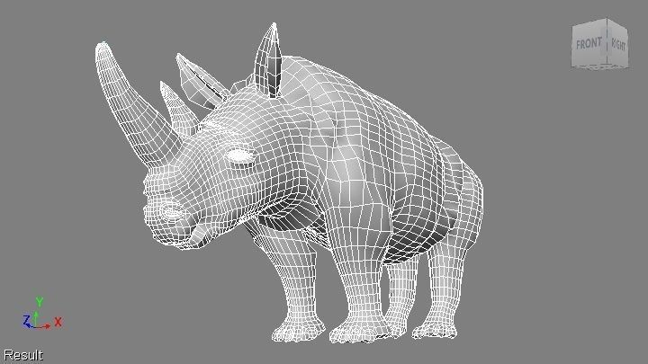 RHINOCEROS Low-poly 3D model_21