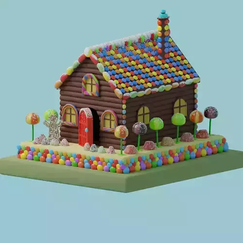 Candy house Free 3D model