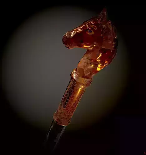 Autority wand-scepter with horse head