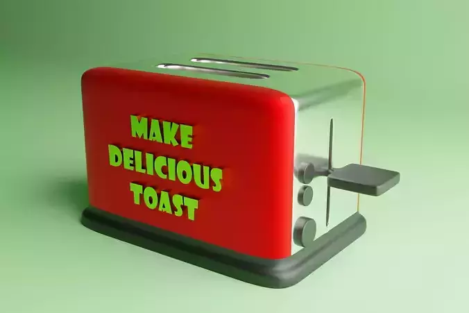 Simple toaster 3D model
