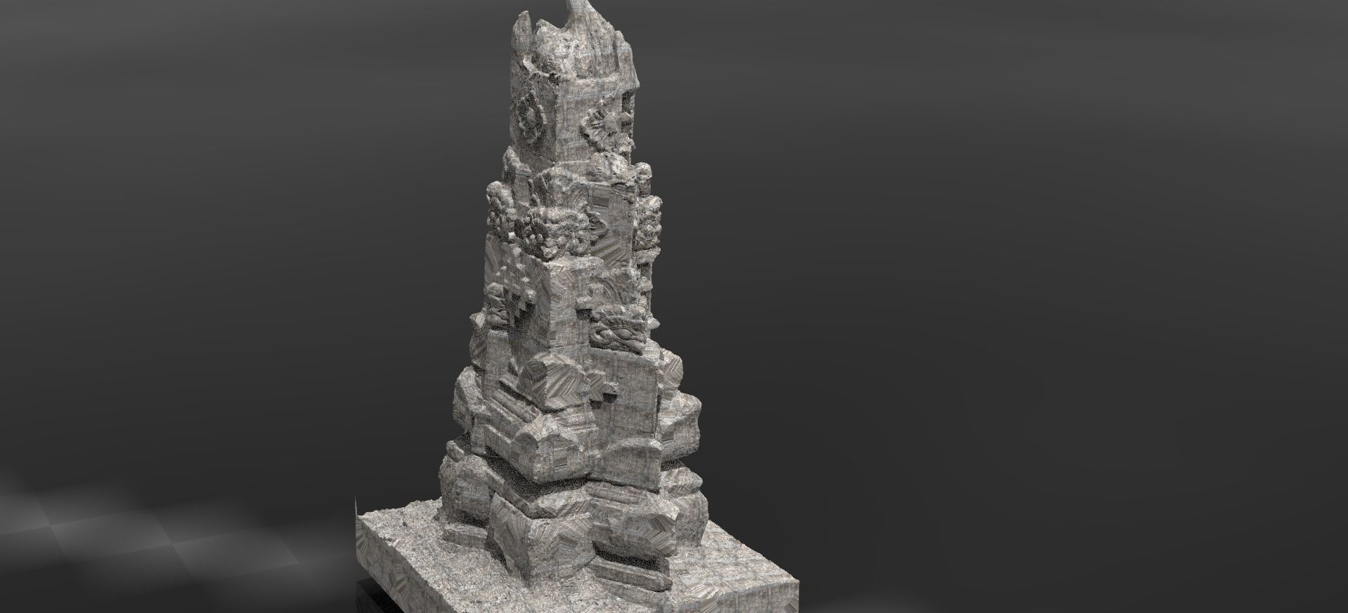 Ancient Aztec Statue Model 3D model_1