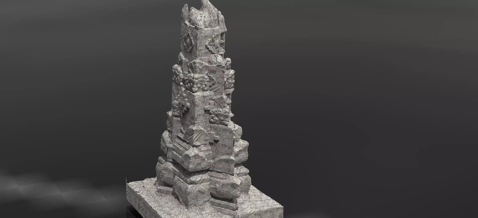 Ancient Aztec Statue Model 3D model_0