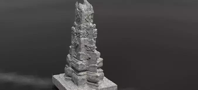 Ancient Aztec Statue Model 3D model