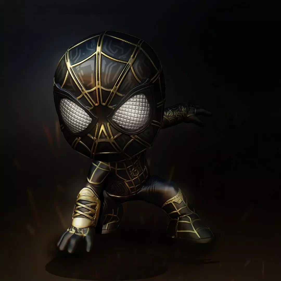 spiderman black no way home STL 3D print model_0