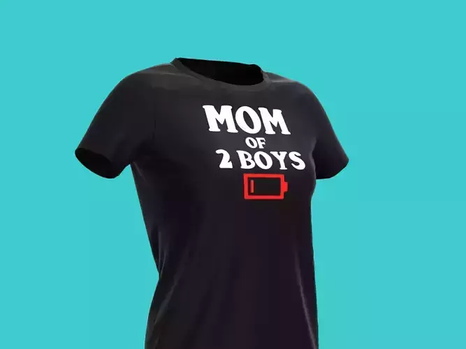 3d mothers day black t-shirt 