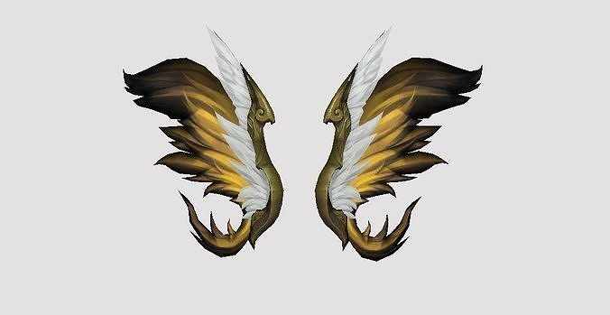 Golden Black K-11 Wing Low-poly 3D model